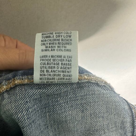 Rare Vintage Polo Jeans Co Reworked Crop Distressed Denim – Sz 4 - Picture 7 of 8